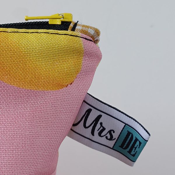 Toilettas Katoen Lemon zwart detail