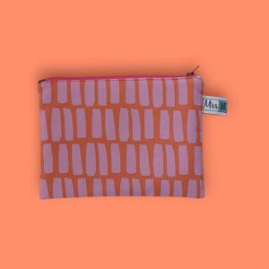 Plat Etui Coated Katoen Roze Oranje