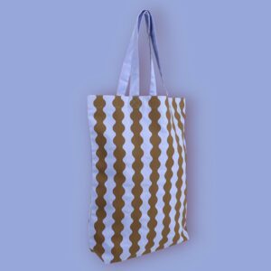 Shopper Katoen IJsblauw Olijfgroen