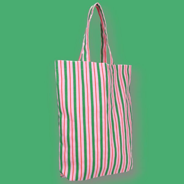 Shopper Katoen Streep Tijk groen