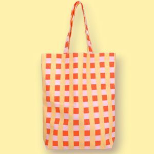 Shopper Katoen Weave Oranje