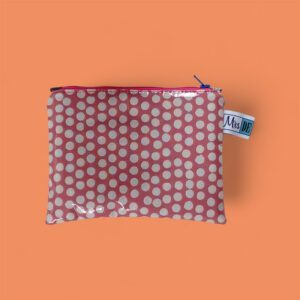 Klein Etui Geplastificeerd Katoen Roze Stip