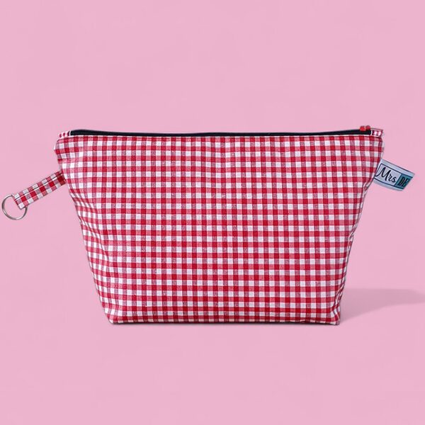 Toilettas Geplastificeerd Katoen Rood Ruitje