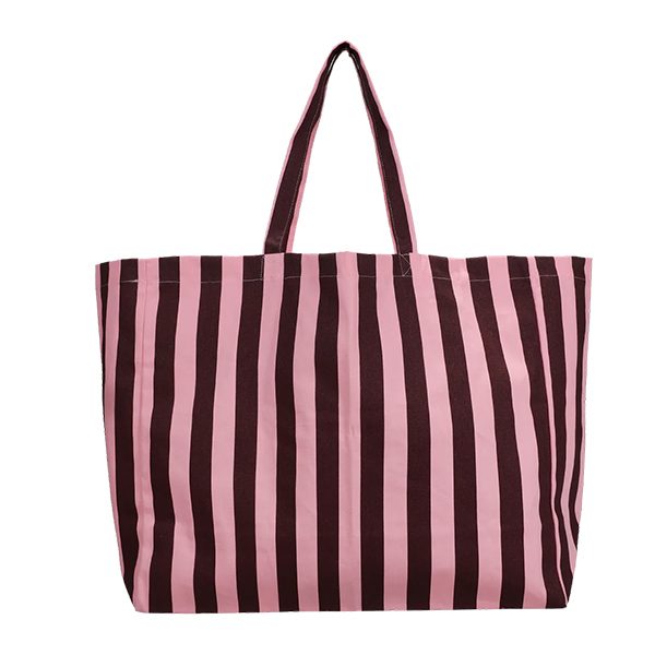 canvas beachbag streep XL