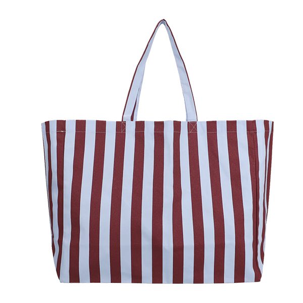 canvas strandtas streep XL